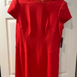 Vince Camuto NWT  Size 12P Red mini dress. Lined,  short sleeves & pockets.
